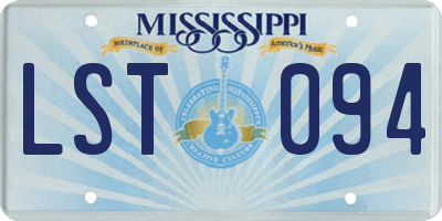 MS license plate LST094
