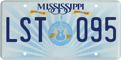 MS license plate LST095
