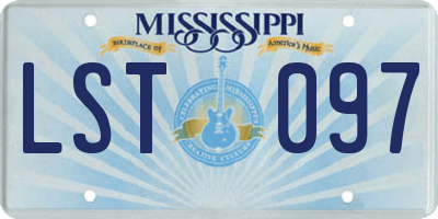 MS license plate LST097