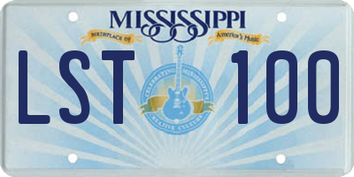 MS license plate LST100