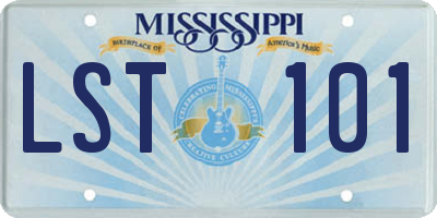 MS license plate LST101