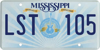 MS license plate LST105