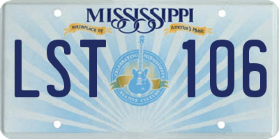 MS license plate LST106