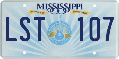 MS license plate LST107