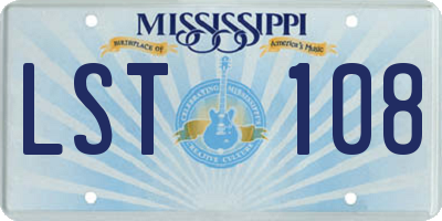 MS license plate LST108