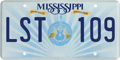 MS license plate LST109
