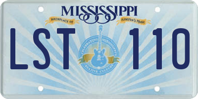 MS license plate LST110