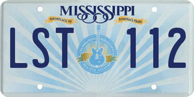 MS license plate LST112
