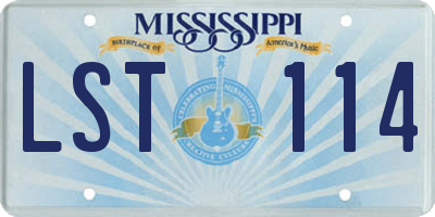 MS license plate LST114