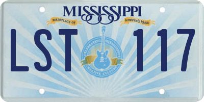 MS license plate LST117