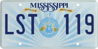 MS license plate LST119