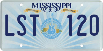 MS license plate LST120