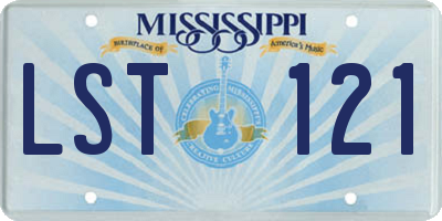 MS license plate LST121