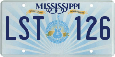 MS license plate LST126