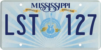 MS license plate LST127