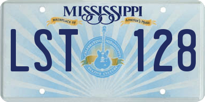 MS license plate LST128