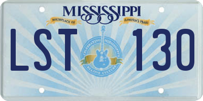 MS license plate LST130