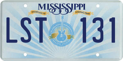 MS license plate LST131