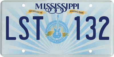 MS license plate LST132