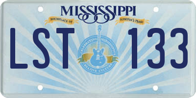 MS license plate LST133