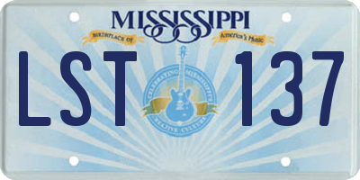 MS license plate LST137
