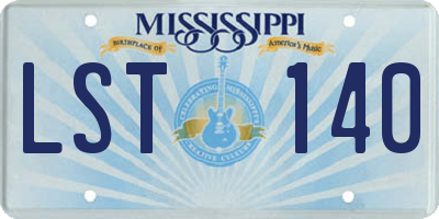 MS license plate LST140