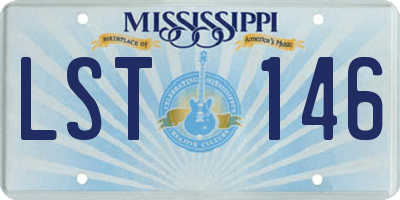 MS license plate LST146