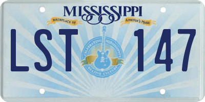 MS license plate LST147