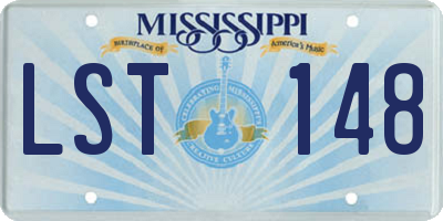 MS license plate LST148