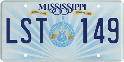 MS license plate LST149