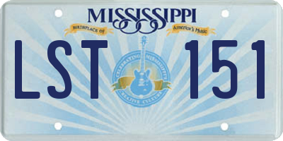 MS license plate LST151