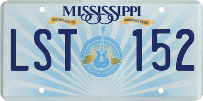 MS license plate LST152