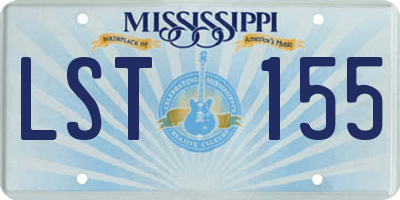 MS license plate LST155