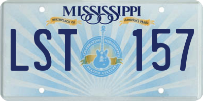 MS license plate LST157