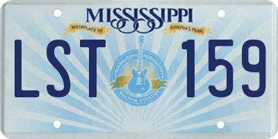 MS license plate LST159