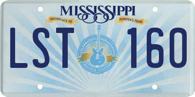 MS license plate LST160