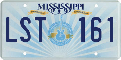 MS license plate LST161