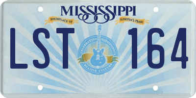 MS license plate LST164