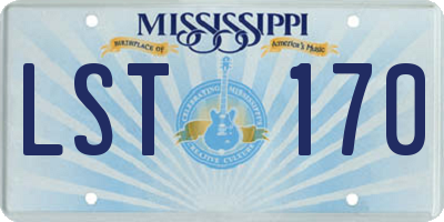 MS license plate LST170