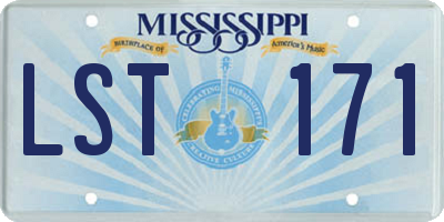 MS license plate LST171