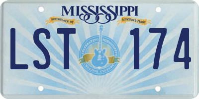 MS license plate LST174