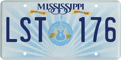 MS license plate LST176