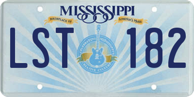 MS license plate LST182