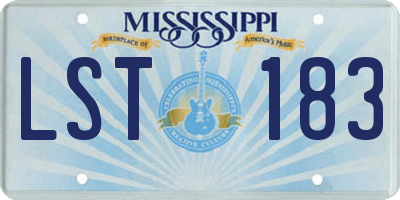 MS license plate LST183