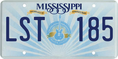 MS license plate LST185