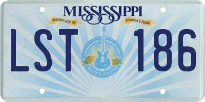 MS license plate LST186