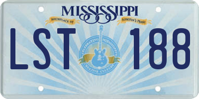 MS license plate LST188