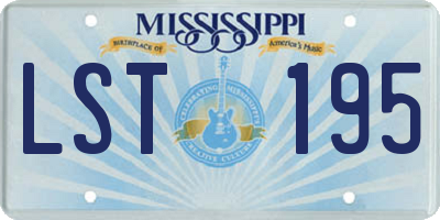 MS license plate LST195