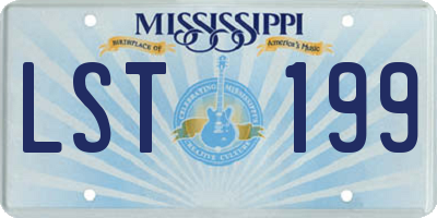 MS license plate LST199