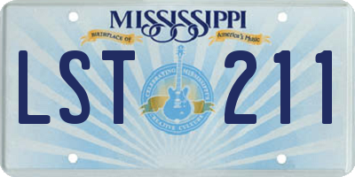 MS license plate LST211